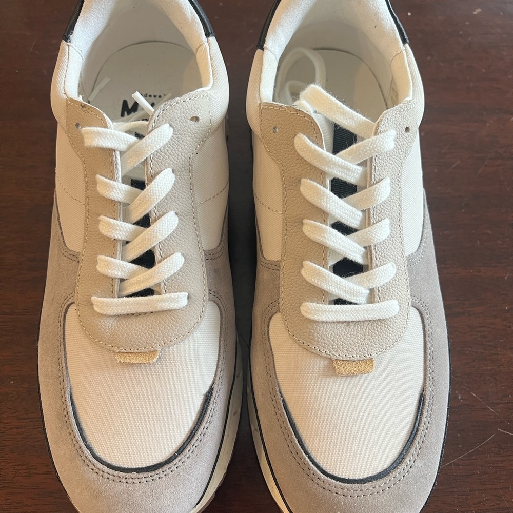 Madewell Mens Kickoff Trainer Sneakers Canvas and Suede
